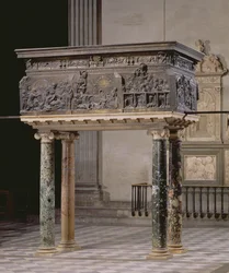 Pulpito dal lato sud della navata, 1460
